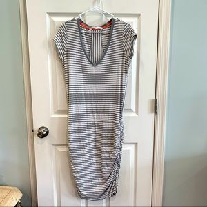 Athleta size small midi length‎ dress ruched sides